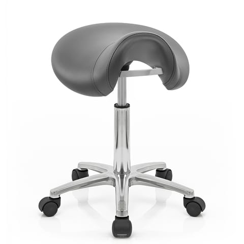 Deluxe Saddle Stool Grey