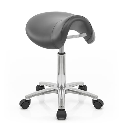 Deluxe Saddle Stool Grey