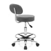 Swivel Stool With Back Grey