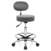 Swivel Stool With Back Grey