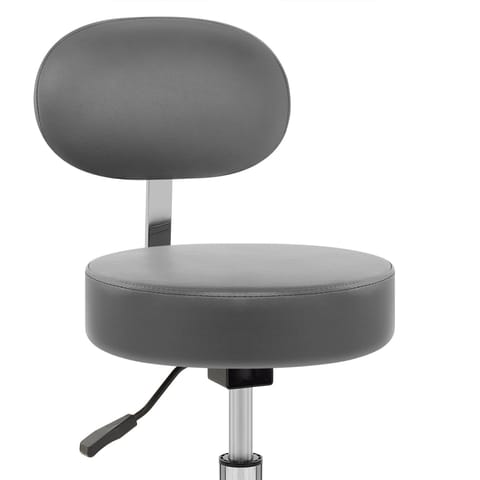 Swivel Stool With Back Grey