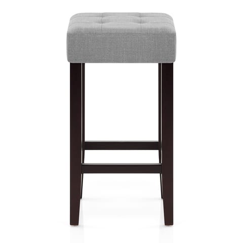 Oliver Wenge Stool Grey Fabric