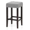 Oliver Wenge Stool Grey Fabric