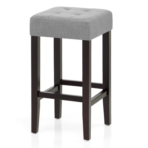 Oliver Wenge Stool Grey Fabric