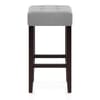 Oliver Wenge Stool Grey Fabric