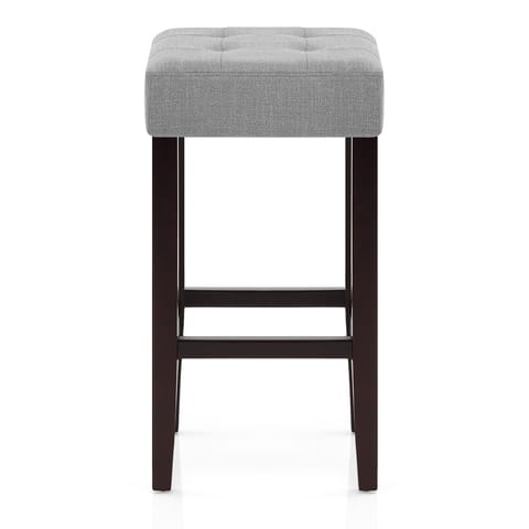 Oliver Wenge Stool Grey Fabric