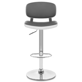 Edge Bar Stool White & Grey