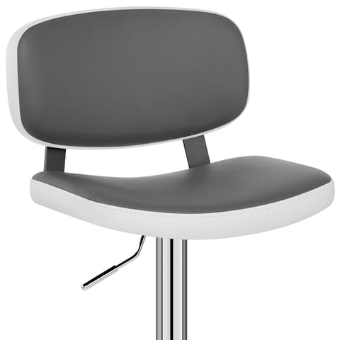 Edge Bar Stool White & Grey