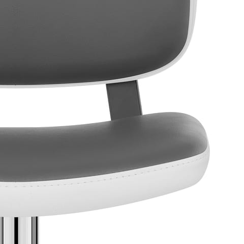 Edge Bar Stool White & Grey