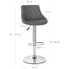 Stitch Bar Stool Grey