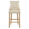 Ascot Oak Stool Cream Leather