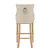 Ascot Oak Stool Cream Leather