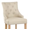 Ascot Oak Stool Cream Leather