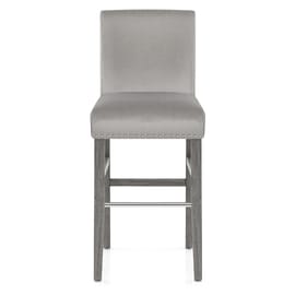 Brunswick Stool Grey Velvet