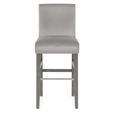Brunswick Stool Grey Velvet