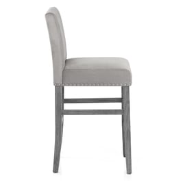 Brunswick Stool Grey Velvet