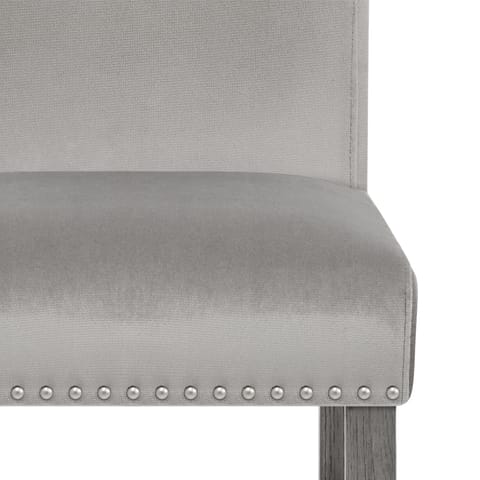 Brunswick Stool Grey Velvet