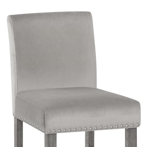 Brunswick Stool Grey Velvet