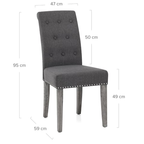 Moreton Dining Chair Charcoal Fabric