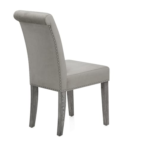 Moreton Dining Chair Grey Velvet