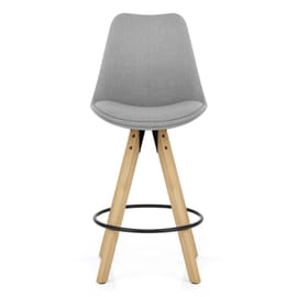 Aero Bar Stool Grey Fabric