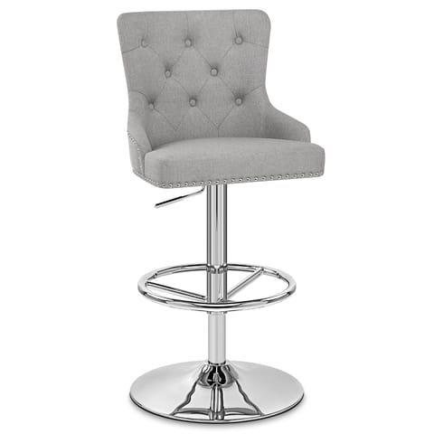 Manor Bar Stool Grey Fabric