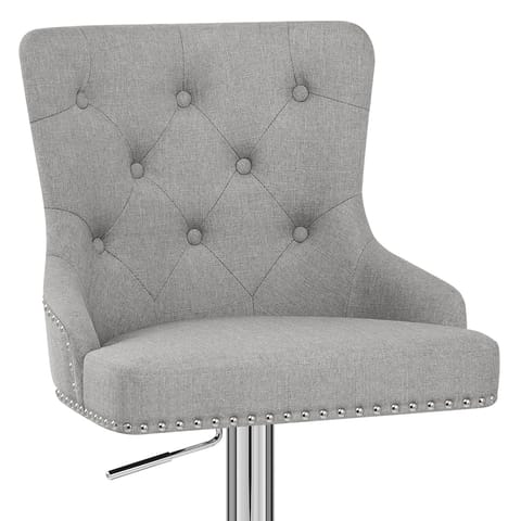 Manor Bar Stool Grey Fabric