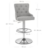 Manor Bar Stool Grey Fabric