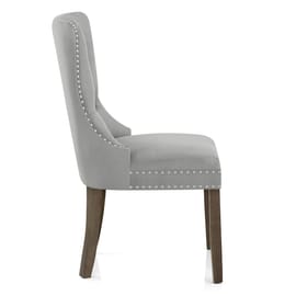 Kensington Dining Chair Grey Velvet