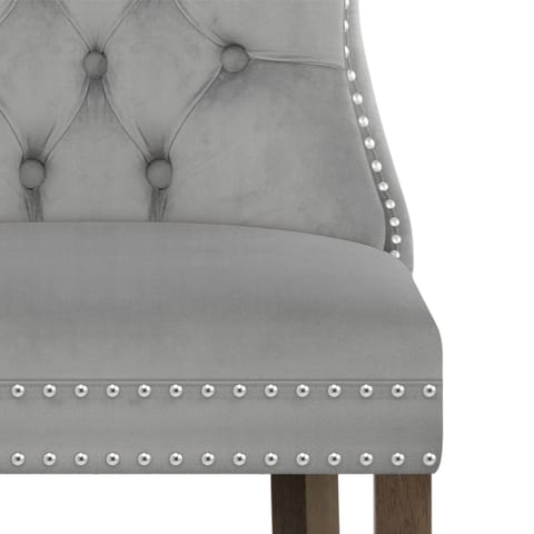 Kensington Dining Chair Grey Velvet