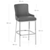 Bliss Bar Stool Grey