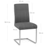 Lancaster Dining Chair Grey Fabric