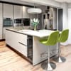 Ferrero Brushed Steel Bar Stool Green