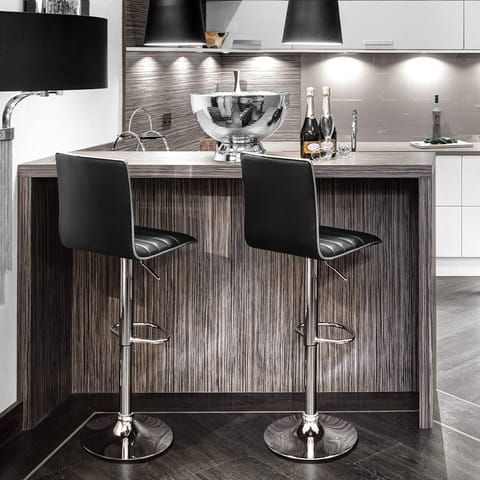 Hiline Bar Stool Black