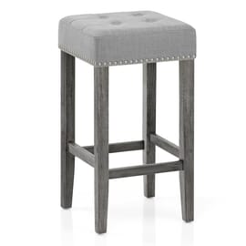 Dove Bar Stool Light Grey Fabric