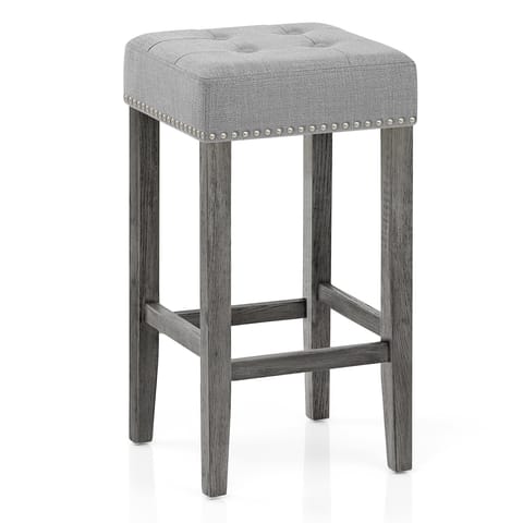 Dove Bar Stool Light Grey Fabric