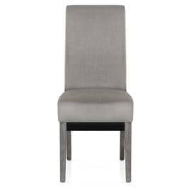 Carlo Grey Oak Chair Grey Velvet