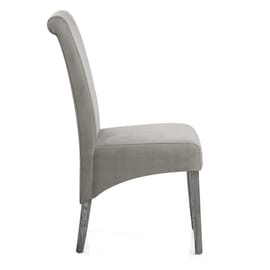 Carlo Grey Oak Chair Grey Velvet