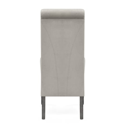 Carlo Grey Oak Chair Grey Velvet