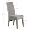 Carlo Grey Oak Chair Grey Velvet