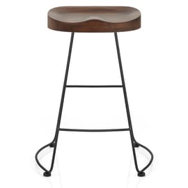 Freedom Black Stool Dark Wood
