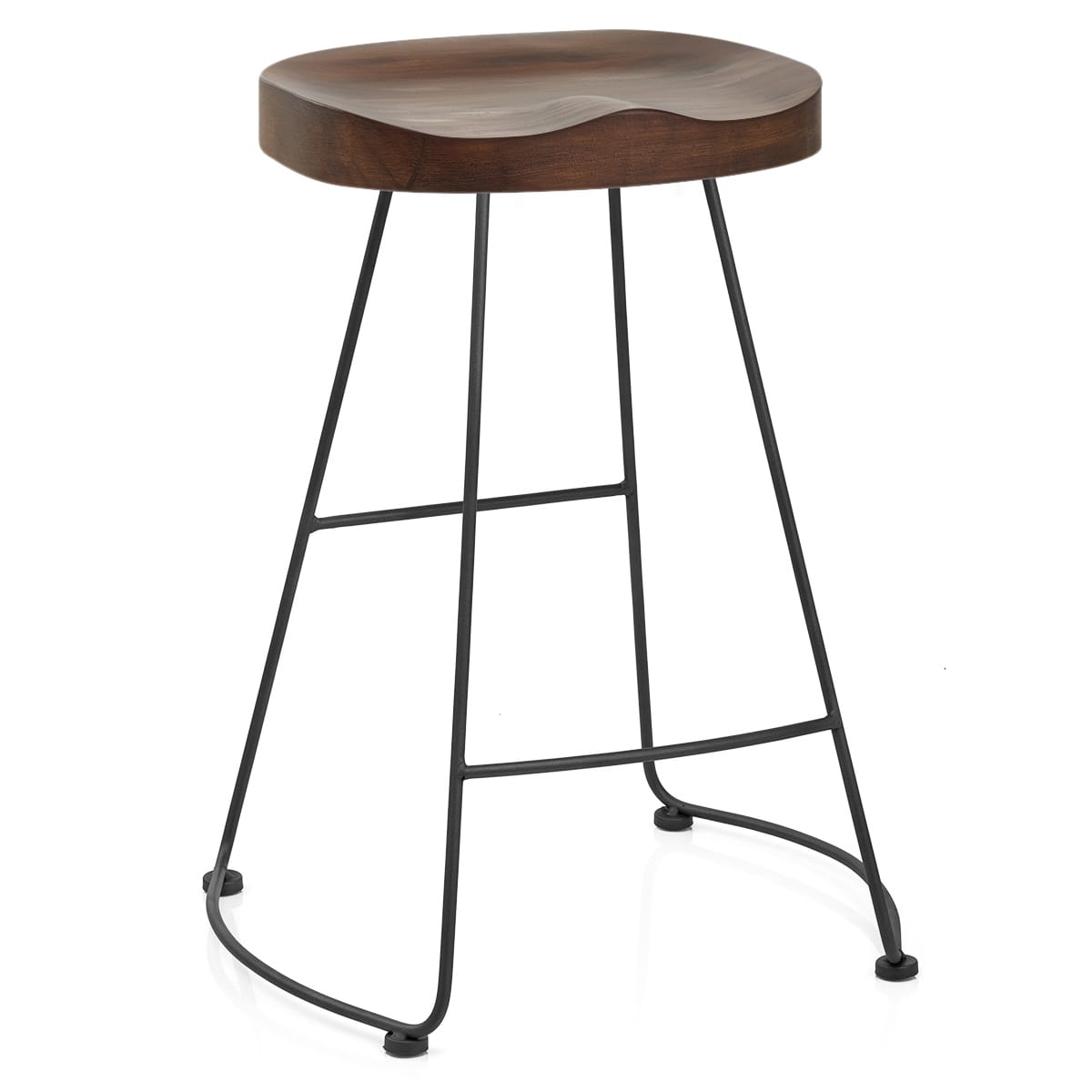 Freedom Black Stool Dark Wood Atlantic Shopping