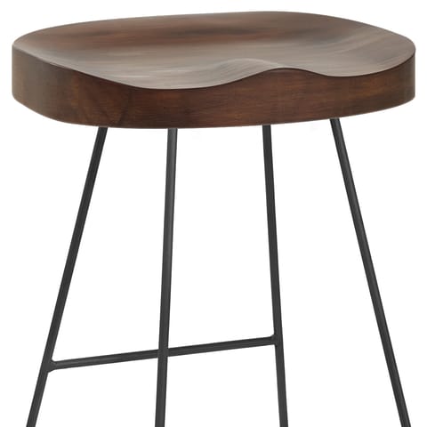 Freedom Black Stool Dark Wood