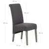 Carlo Grey Oak Chair Charcoal Fabric