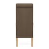 Carlo Oak Chair Brown Fabric