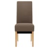 Carlo Oak Chair Brown Fabric