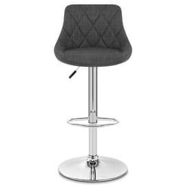 Stitch Bar Stool Charcoal Fabric