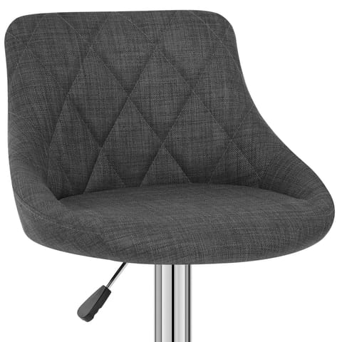 Stitch Bar Stool Charcoal Fabric