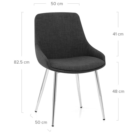 Aston Dining Chair Charcoal Fabric