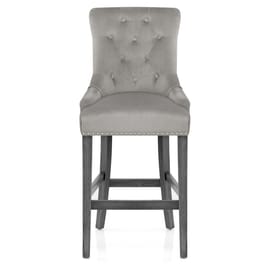 Etienne Bar Stool Grey Velvet